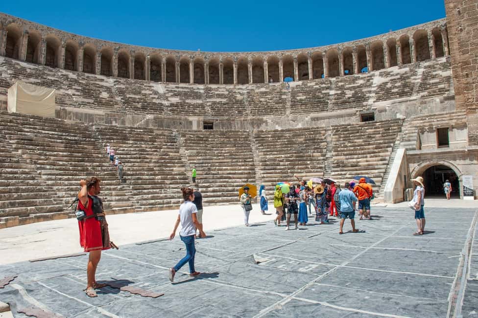 Alanya: Aspendos, Kursunlu Waterfalls and City of Side Tour - Side’s Temple of Apollo and Roman ruins by the sea