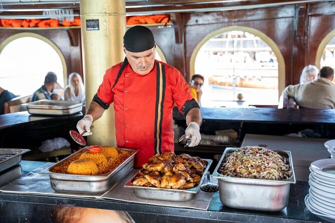 Alanya Boat Trip with Lunch and Hotel Pickup Pirate Adventure - Stop 1 Near the Red Tower: Set Sail and Get the Views Early