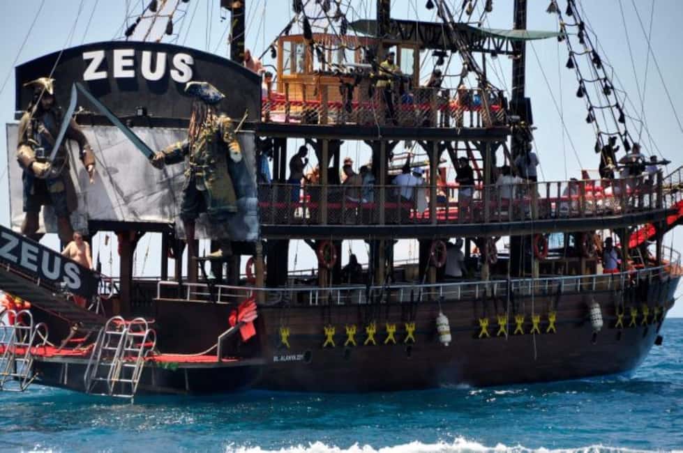 Alanya: Luxury Mega Pirate Boat W/ Lunch, Drinks & Transfer - Swim Stops in the Mediterranean: What to Bring and What to Expect