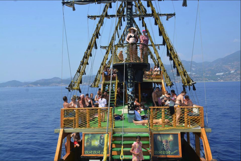 Alanya: Pirate Boat Tour w/ BBQ & Foam Party - Cleopatra Beach and the Best Part: Swimming in Turquoise Water