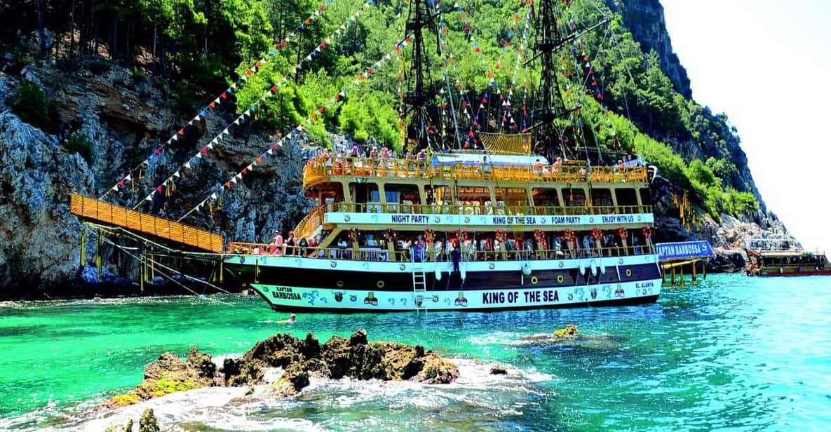 Alanya: Pirates Boat Trip with Lunch and Hotel Pickup - Coastal Sights from the Water: Red Tower, Old Shipyard, and Alanya Castle