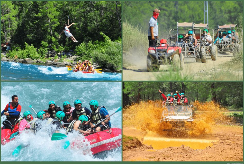 Alanya: Rafting, Zipline, Quad, Buggy, Jeep Tour with Lunch - Pick your combo: rafting, zipline, quad, buggy, jeep