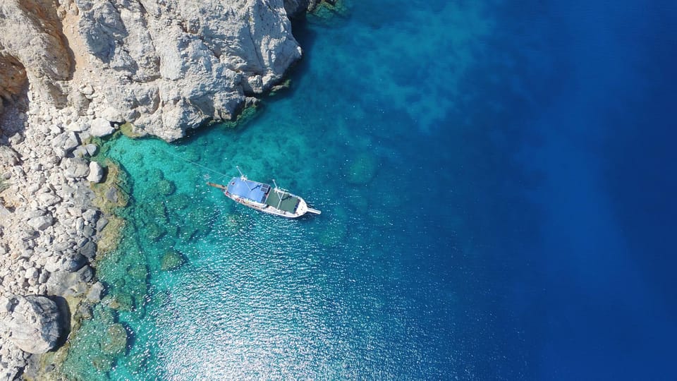 Alanya/Side City: Suluada, Bays Visit With Boat W/Lunch - Lunch on the boat: fresh fish, tea, fruits, and sea views