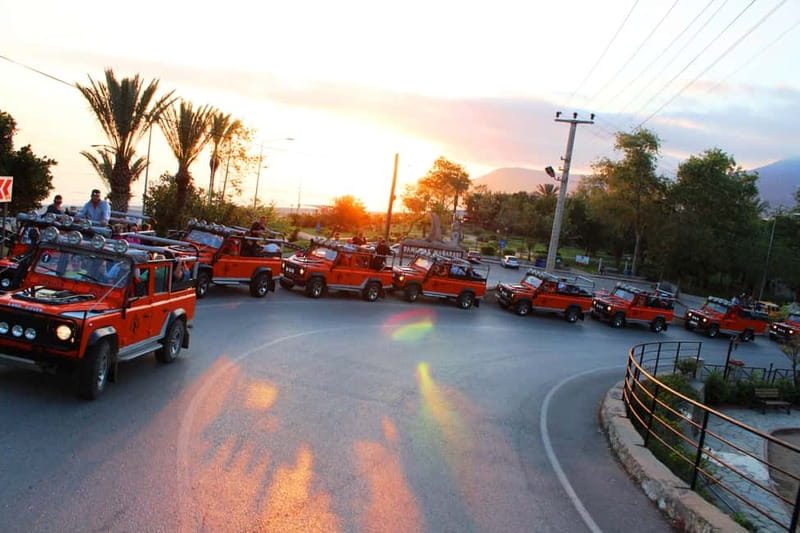 Alanya: Sunset Night Safari with Boat Trip with Dinner - Pickup and the Jeep Safari: Real Ride Time, Not Just Photo Stops