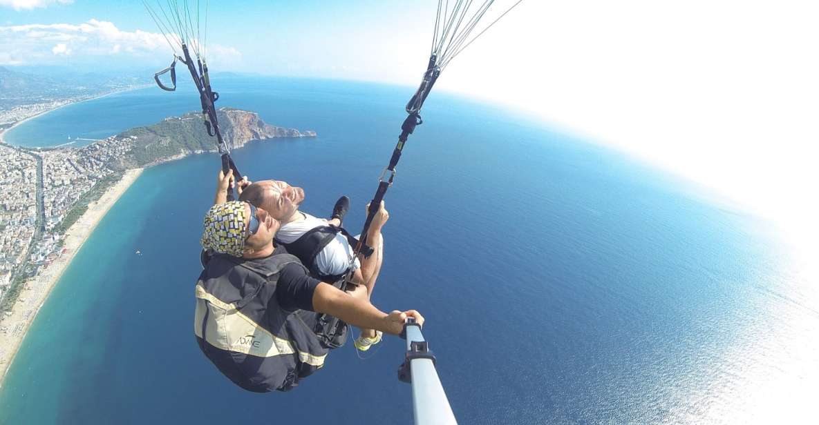 Alanya: Tandem Paragliding Experience Over Cleopatra Beach - Meeting point at Tourmania and Ulusky Paragliding: get oriented fast