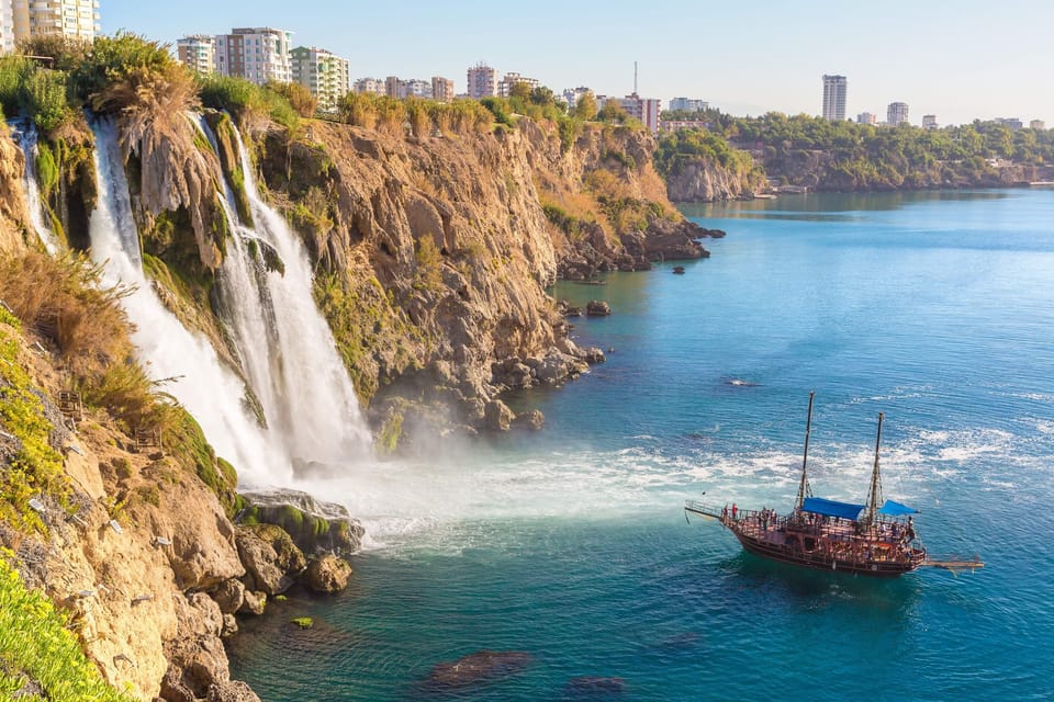 Antalya: Beach & Waterfalls Boat Trip w/ Lunch & Soft Drinks - Duden Waterfalls and the Spray Zone You Actually Came For