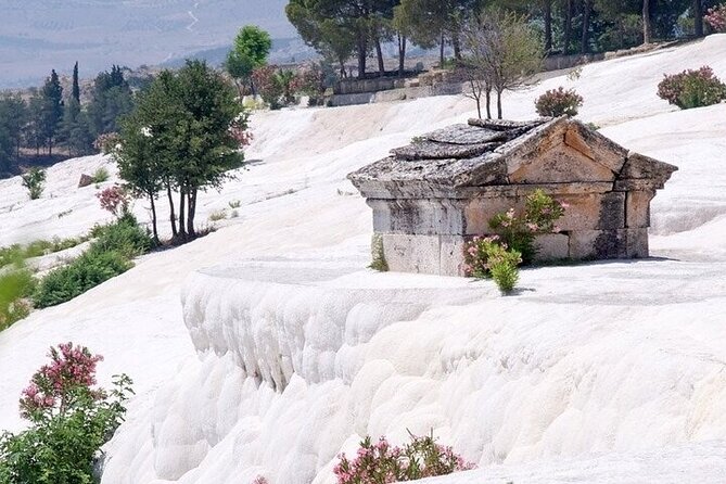 Antalya / Belek : Guided Pamukkale Day Trip & Hierapolis w/ Lunch - Pamukkale Thermal Pools: your 3 hours on the white travertines