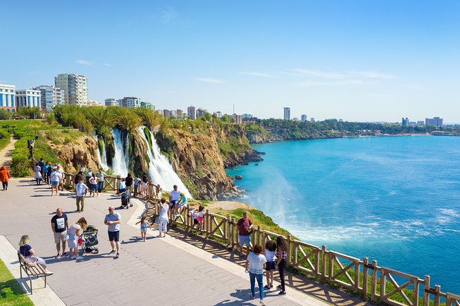 Antalya: City Tour with Boat Trip, Old Town & Waterfalls - Kaleici Marina, Saat Kulesi, and Hadrian’s Gate: fast landmark photos, then real walking