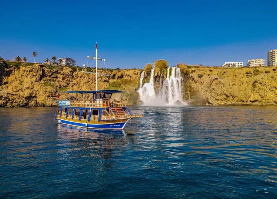 Antalya: Duden Waterfall Relax Boat Trip with Lunch - Lara Gulf Cliffs and Sea Caves: Why the Cruise Portion Matters