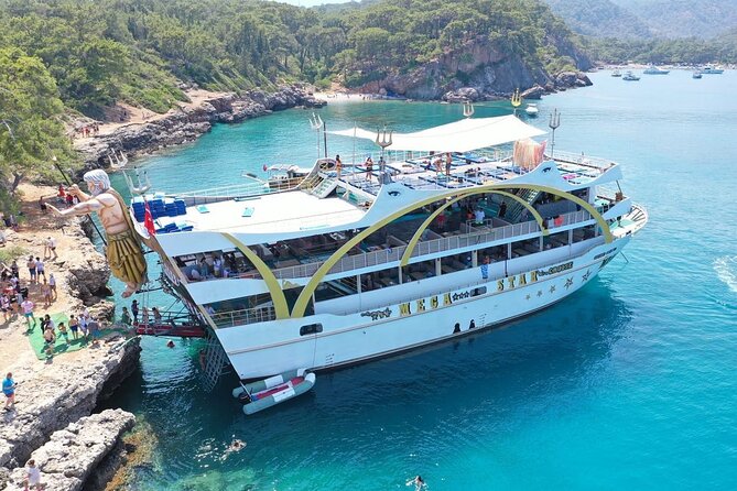 Antalya / Kemer : Mega Star Party Boat Trip w/ Lunch & Transfer - Cennet Bay and Kiris Bay: what to expect from the swimming stops