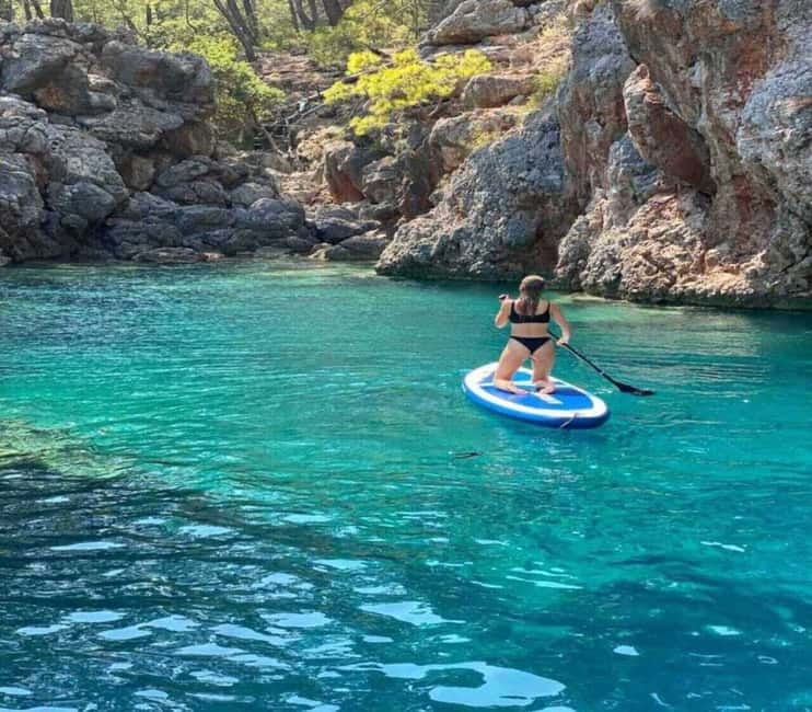 Antalya/Kemer: Porto Genoese Boat Trip and Mud Bath w/ Lunch - Stop 1: Akseki Bay swimming and snorkeling (sea urchins included in the lesson)