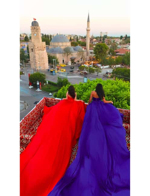 Antalya: Rooftop Photoshoot with Flying Dresses - Rooftop Views You Can’t Recreate Anywhere Else