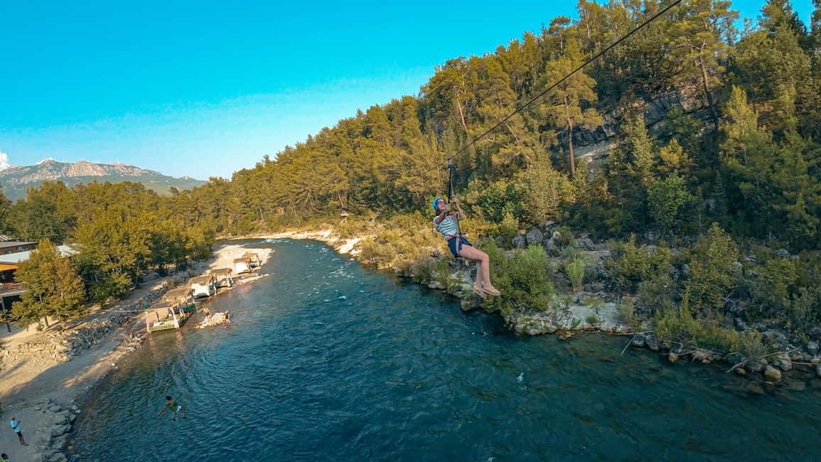 Antalya/Side: Quad, Buggy, Rafting & Zipline Tour with Lunch - Rafting on the wild side: about two hours of cold, foamy rapids