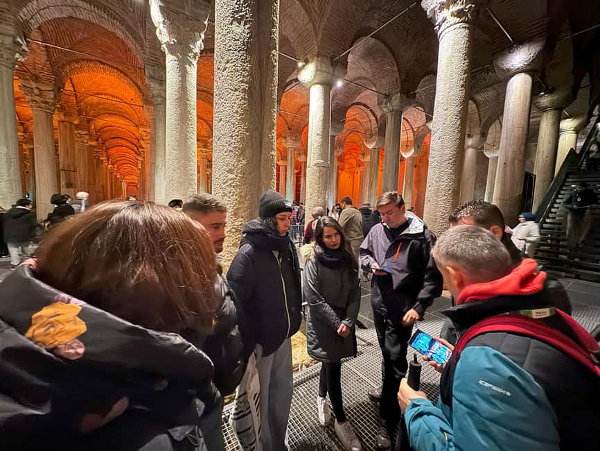 Basilica Cistern, Hagia Sophia, Blue Mosque & Topkapi Palace - Basilica Cistern: Roman engineering underfoot