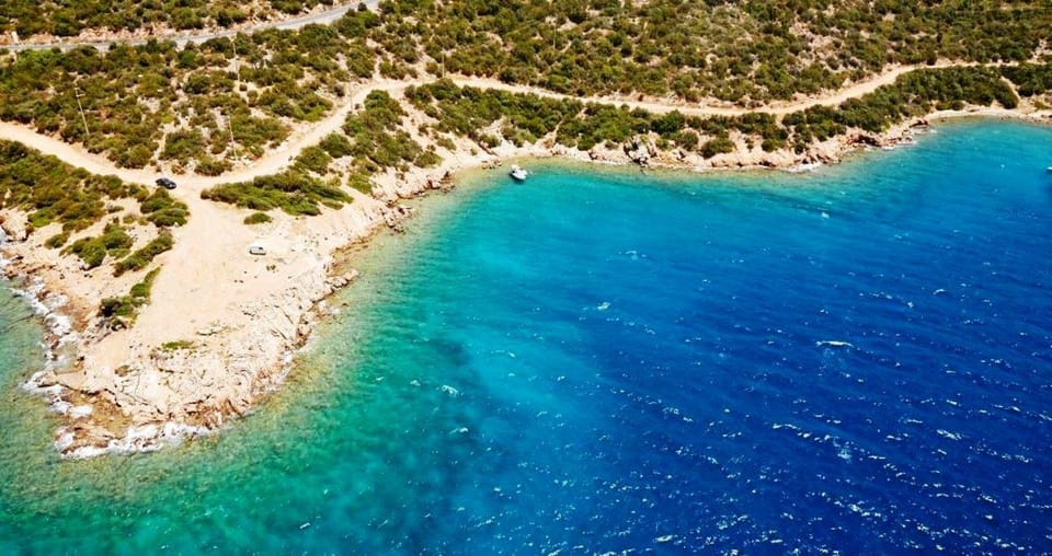 Bodrum Boat Tour with Lunch: Beaches and Islands - Black Island: clear water swimming and optional hot springs