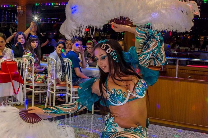 Bosphorus Dinner Cruise with Turkish Music and Live Performances - The shoreline icons: Dolmabahçe to Üsküdar, plus Blue Mosque viewpoints