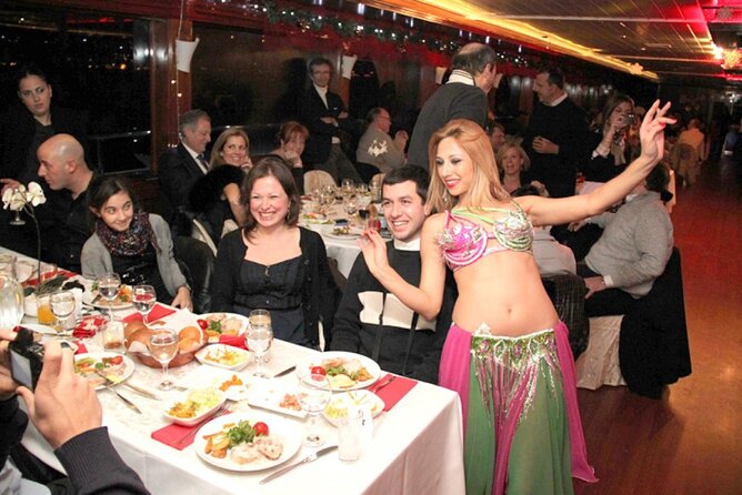 Bosphorus Dinner Cruise with Turkish Night Show from Istanbul - The Bosphorus Bridge light show: European and Asian at once
