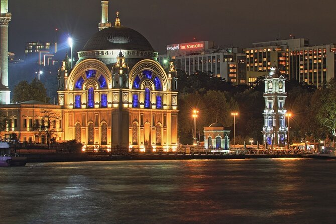Bosphorus Night Lights: Guided Cruise With Tea and Cookies - Galata Tower to Dolmabahçe: The European Shore in Night Glow