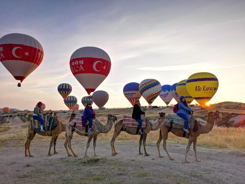 Camel ride in Cappadocia - Fairy chimneys, rocks, and cave houses along the route