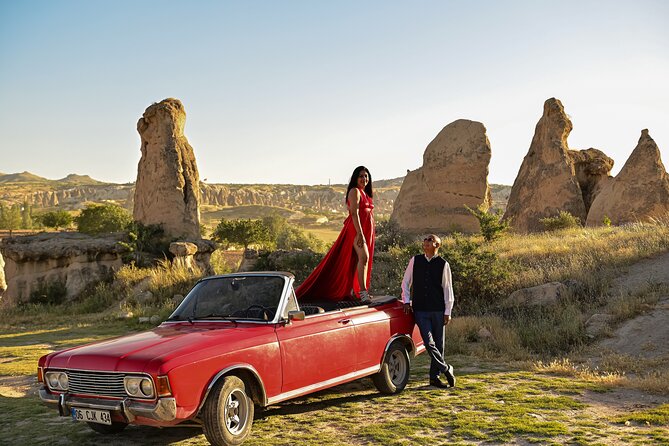 Cappadocia Classic Car Sunset or sunrise - Love Valley classic car photo and video stop: the payoff moment