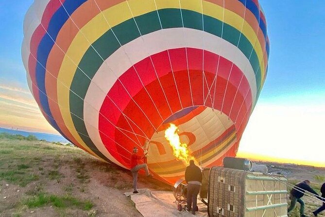 Cappadocia Hot Air Balloon Ride - Çat Kasabası start: balloon prep and a short breather before liftoff
