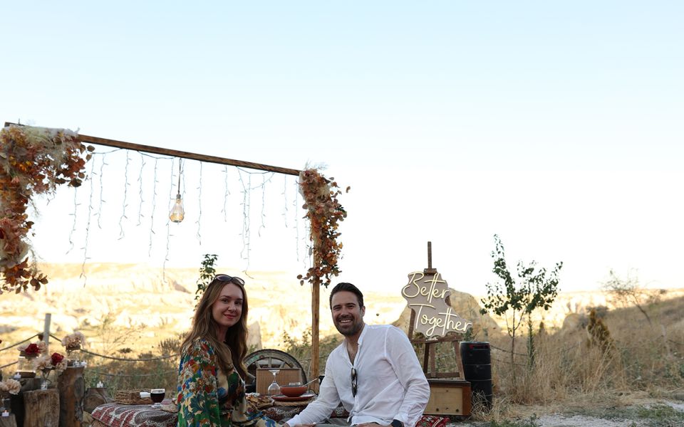 Cappadocia: Love Valley Proposal Service with Transfers - The Marry Me setup: decorations, background, and privacy