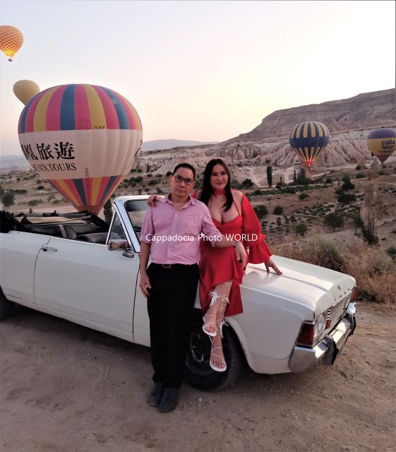 Cappadocia Photo Shoot with Classic Car and Flying Dress - Classic car meets the flying dress: how the experience plays out