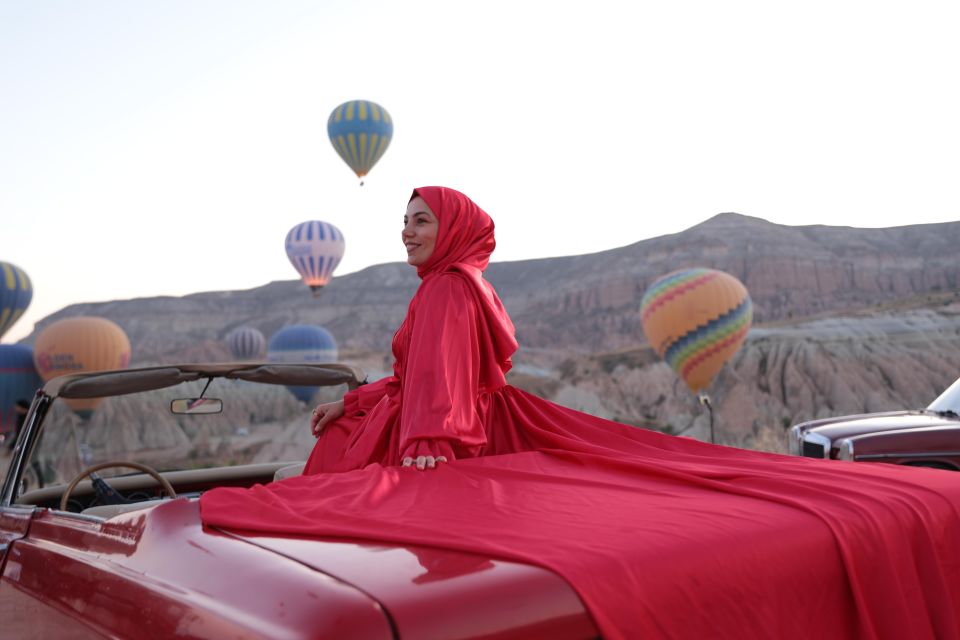 Cappadocia Photo Shoot with Classic Car and Flying Dress - How to get the best results (so you don’t waste a minute)