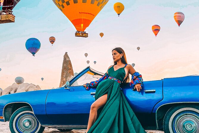 Cappadocia Photo Shoot - What You’re Really Buying: Photographer, Classic Car Time, Flying Dress