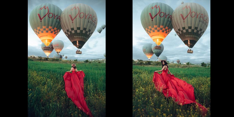 Cappadocia: PhotoShoot with Balloons. Flying Dress included. - Why Cappadocia balloon photos feel extra special with a flying dress
