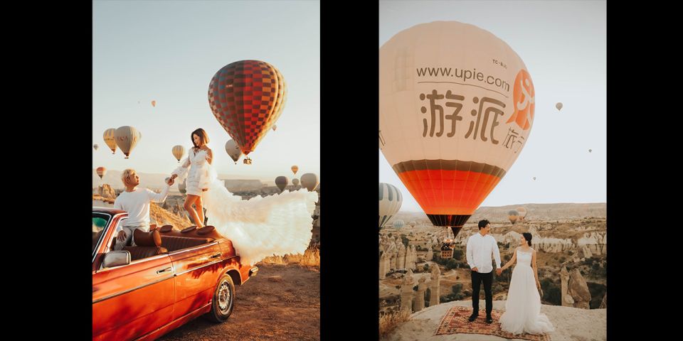 Cappadocia: PhotoShoot with Balloons. Flying Dress included. - How the sunrise (and sunset) plan affects your photos