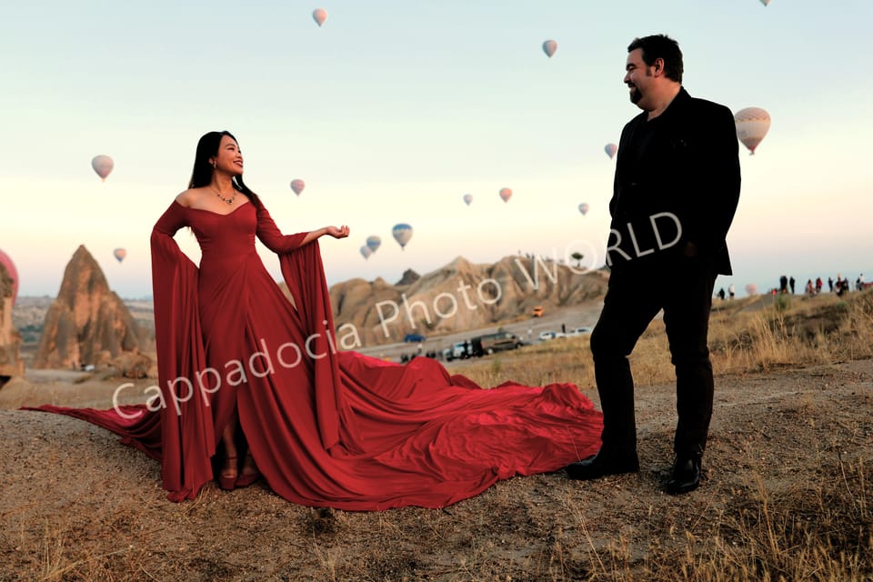 Cappadocia Photoshoot with Flying Dress - Flying Dress + Balloon Valleys: Why This Shoot Works