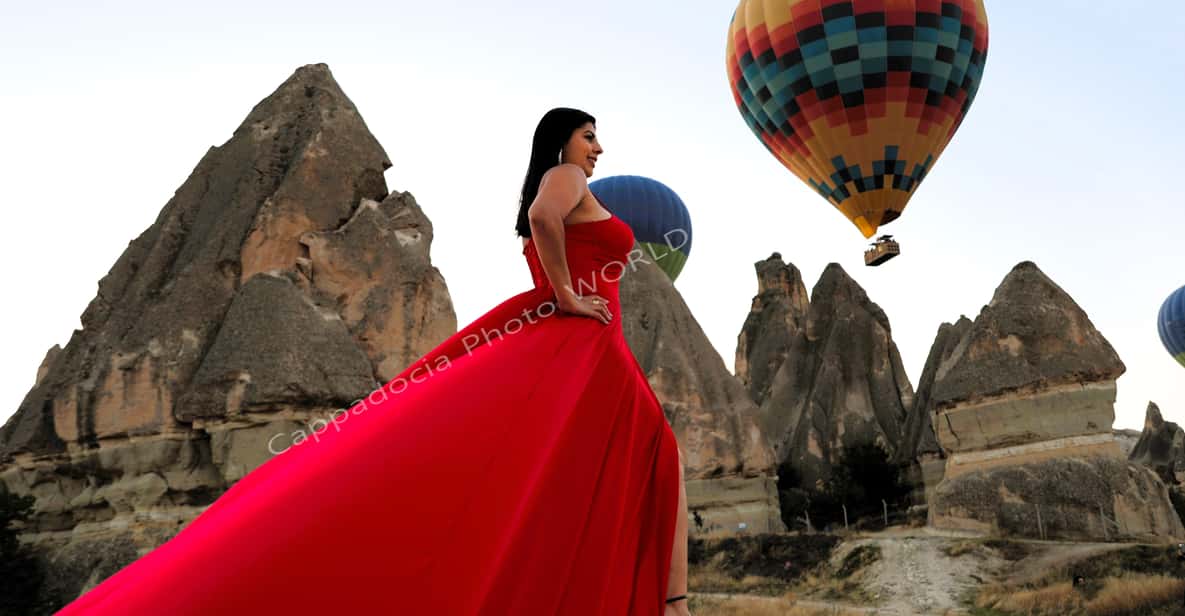 Cappadocia Photoshoot with Flying Dress - Rose Valley Start: The Balloon-Launch Area Feeling