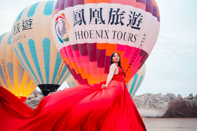 Cappadocia Photoshoot with Flying Dress & Instagram Reels - Stop 1 in Rose Valley: Balloon Inflation and Takeoff Timing