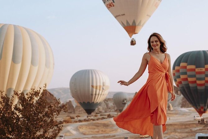 Cappadocia Private Balloon Watching Tour - Çavuşin Valley balloon follow-walk: the hundreds-of-balloons moment