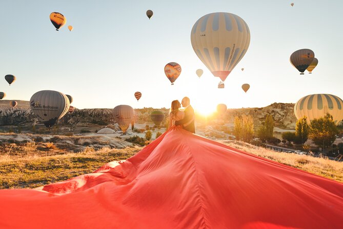 Cappadocia Private Flying Dress & Hot Air Balloon Photoshoot - Love Valley: variety for valley and panoramic frames