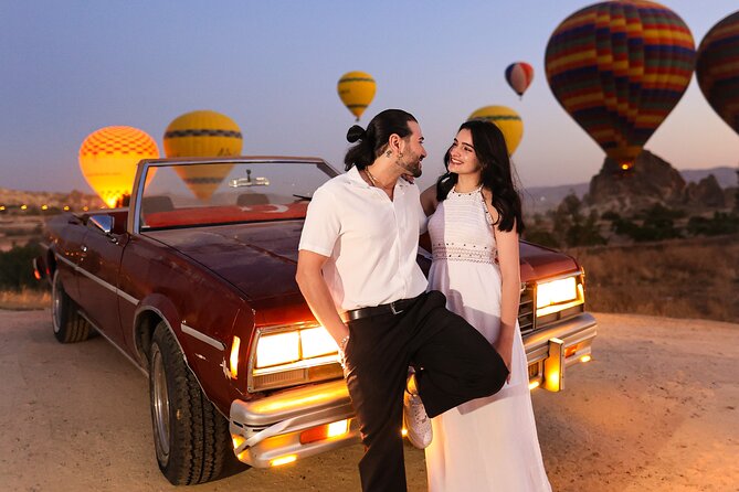 Cappadocia Private Photo Shoot with Flying Dress & Vintage Car - Price and value at $355.04 for a private shoot
