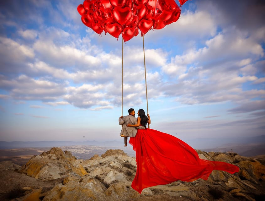Cappadocia: Taking photo with Swing at hot air balloon view - Why This Cappadocia Sunrise Shoot Feels Different