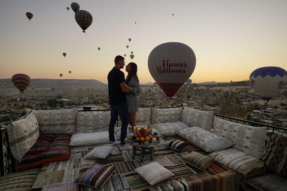 Cappadocia: Terrace Photo Spot With Balloon Flight View - The reserved terrace setup: decor that looks good on purpose