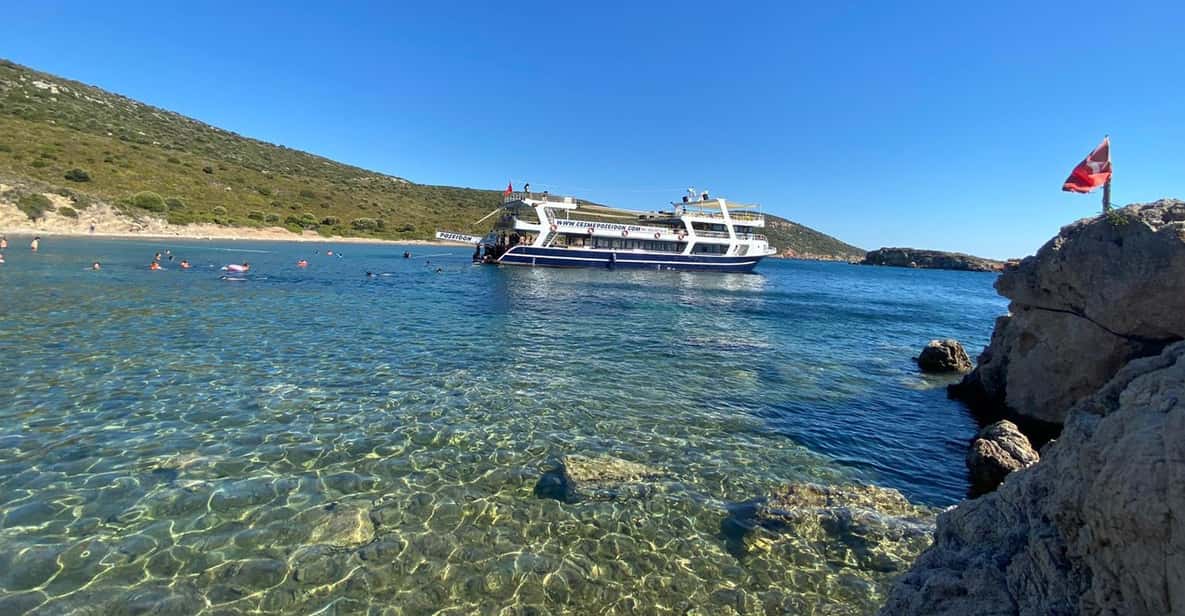 Cesme: Islands and Bays Boat Trip with BBQ Lunch - Donkey Island (Goni): walk for views, swim for calm water