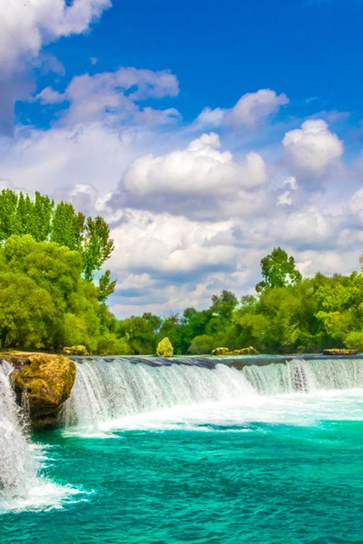 City of Side: Cabrio Bus & Green Lake Boat Tour with Lunch - Manavgat Waterfall: a Mediterranean classic, plus the one entrance detail