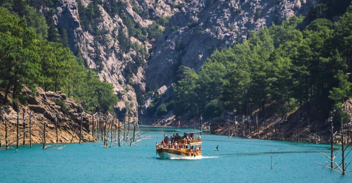 City of Side: Cabrio Bus & Green Lake Boat Tour with Lunch - Manavgat Central Mosque: chandeliers, domes, and minarets with context