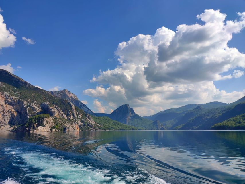 City of Side: Green Canyon Tour w/ Boat, Lunch & Fishing - Pickup from Side and the Oymapınar Dam photo stop