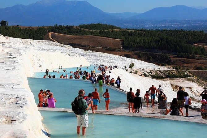 Fethiye Pamukkale and Hierapolis Full Day Tour - Pamukkale Thermal Pools: the cotton-white terraces you came for