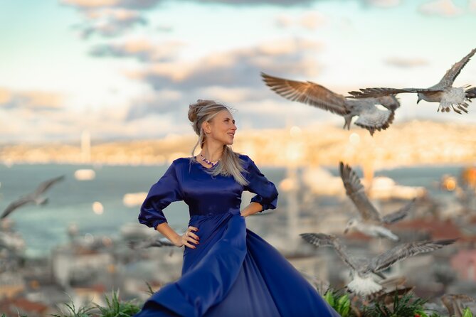 Flying Dress Photography on an Iconic Rooftop in Istanbul - Süleymaniye Mosque Stop: Rooftop Light Over a Storied Dome