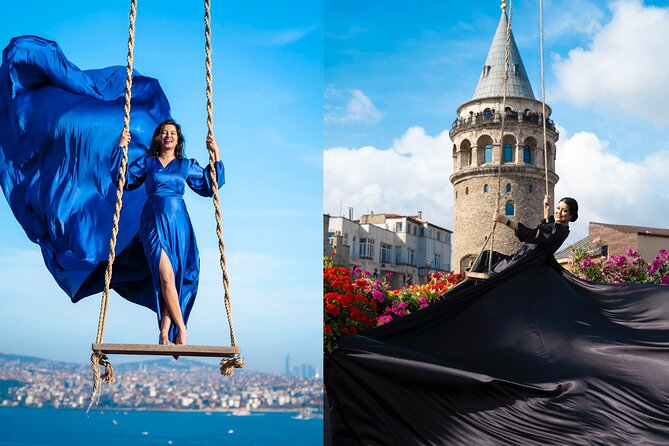 Flying Dress Rooftop Photoshoot in Istanbul (2Concepts, 1dress) - Galata Tower Meeting Point: Smooth Start, No Pick-Up