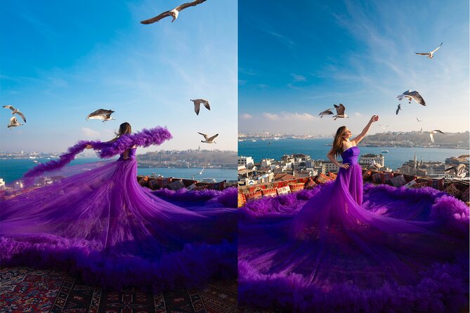 Flying Dress Rooftop Photoshoot in Istanbul (2Concepts, 1dress) - Studio Styling Before You Ever Step Onto the Rooftop