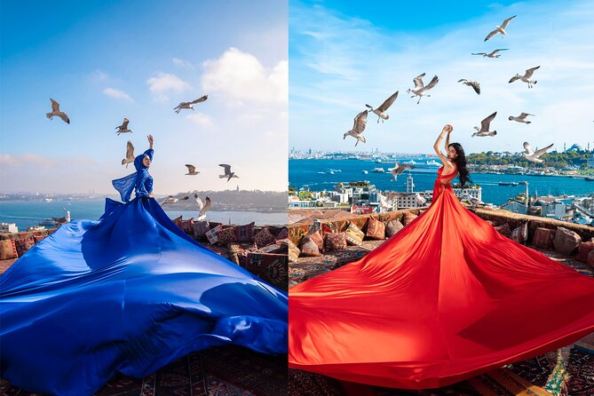 Flying Dress Rooftop Photoshoot in Istanbul (2Concepts, 1dress) - Price and What You Really Get for $301.20