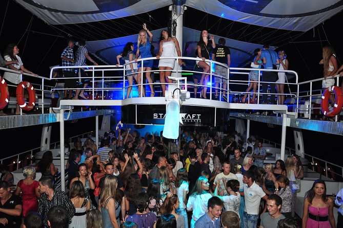 From Alanya & Side: Transfer to the Night Disco Boat Tour - Two Stops, One Big Night: What You’ll Do on the Water
