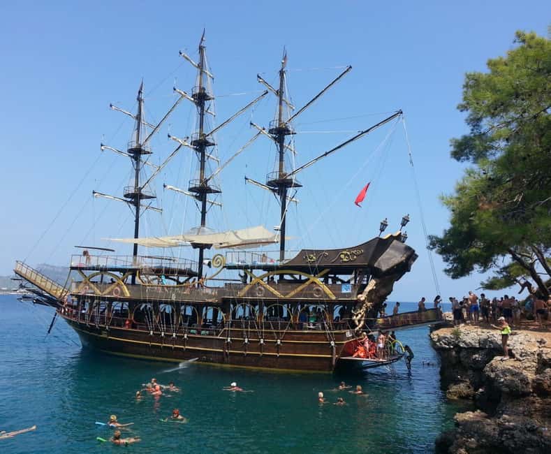 From Antalya: Kemer Pirate Boat Tour with Foam Party & Swim - Phaselis ruins with a real swim payoff